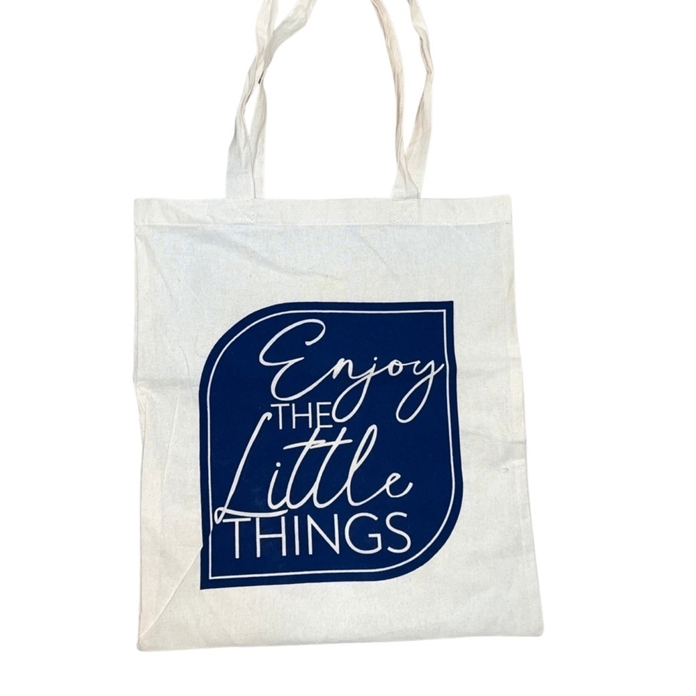 3/$25 🍄 Enjoy the Little Things 16x14 Canvas Tote NWOT